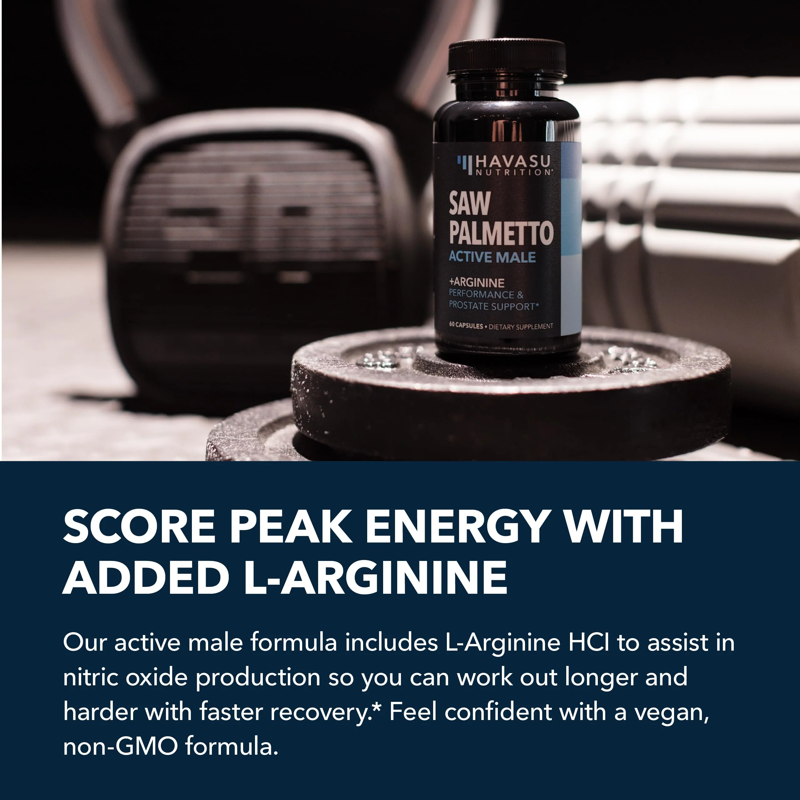 Saw Palmetto 500mg and L-Arginine 500 mg - Prostate Health and Nitric Oxide Supplements for Men - 60 Count - Urinary Function Support and Endurance for Active Males - Vegan, Non-GMO, 1 Month Supply - Image 4