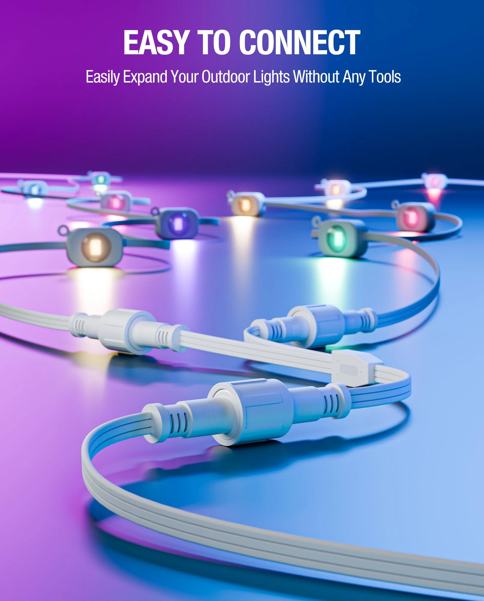 SAYSOLAK Y-Splitter for Eufy Permanent Outdoor Lights E22, S4 & Linkind HP5, Y-Shaped Extension Cable (1 Female to 2 Male) Compatible with Eufy E22, S4 & Linkind HP5 Light for Halloween, Christmas - Image 6
