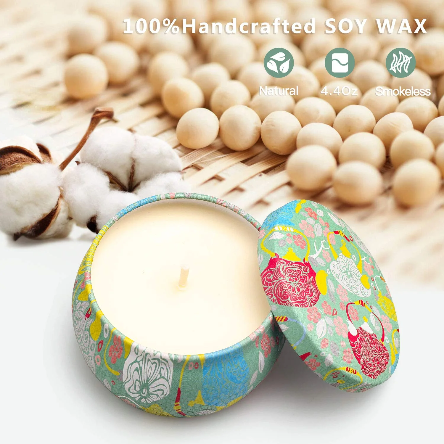 Scented Candles, 4 Packs 4.4oz Candle Set, Soy Candles for Home Scented, Aromatherapy Candle for Stress Relief, Bathing, Ideal Gifts for Women Birthday, Thanksgiving, Christmas, Get Well Soon Gifts - Image 6