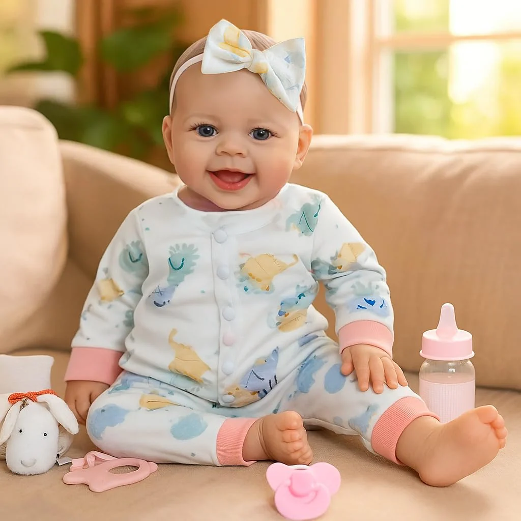 SCOM Baby Doll Girl, 18 inch Realistic Soft Body Baby Doll Real Life Cute Baby with Accessories for 3+ Year Old Christmas Birthday Gifts - Image 2