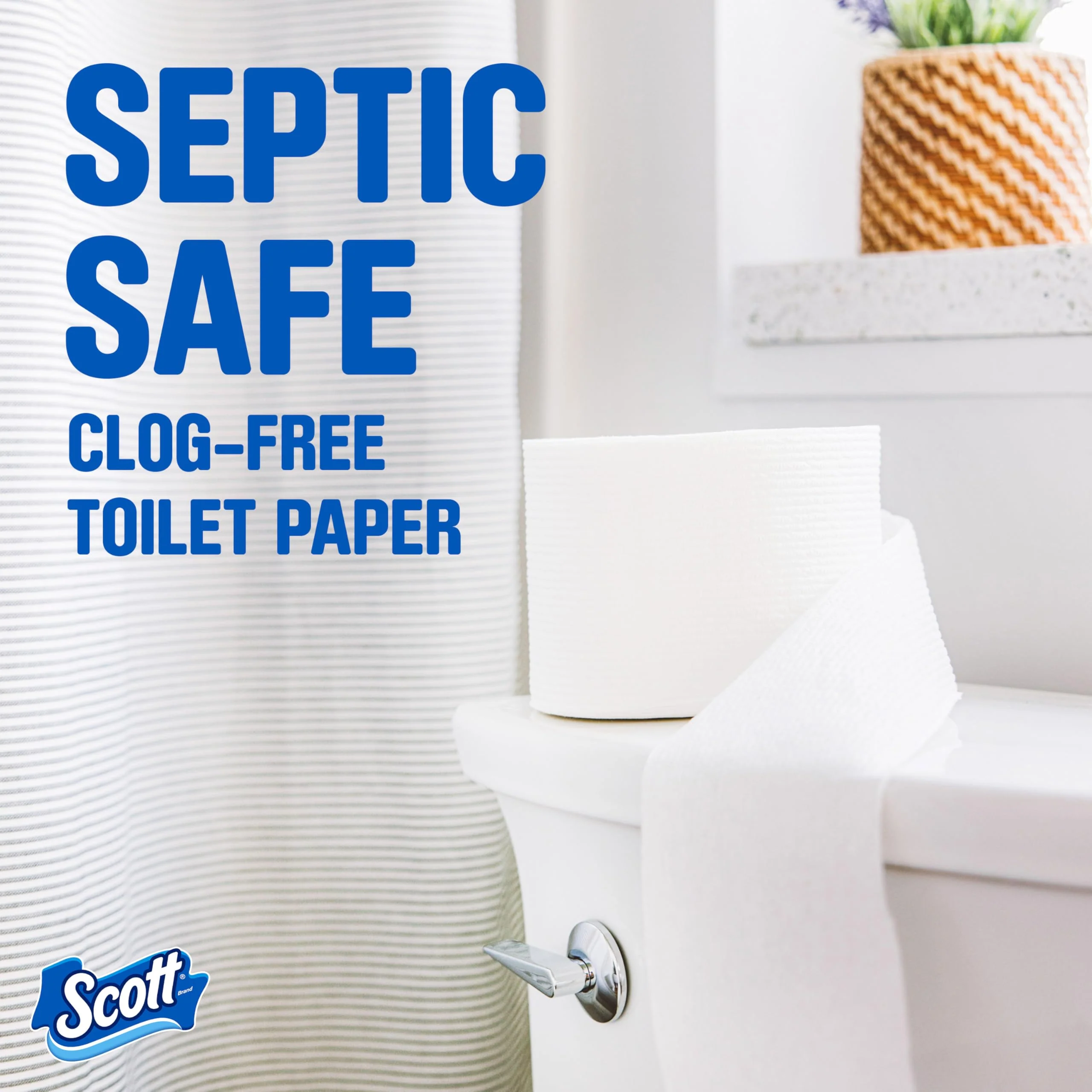 Scott ComfortPlus Toilet Paper, 48 Double Rolls, 231 Sheets per Roll, Septic-Safe, 1-Ply Toilet Tissue - Image 16