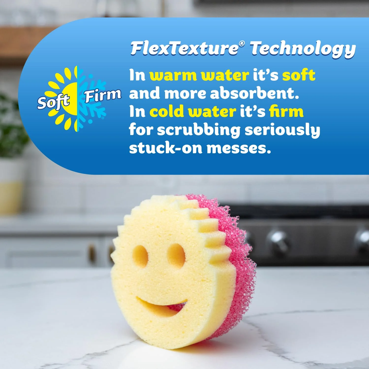 Scrub Daddy 6 Scrub Mommy Kitchen Sponges & 1 Daddy Caddy Sponge Holder - Scratch-Free for Dishes & Multipurpose Cleaning - BPA Free & Made with Polymer Foam - Stain & Odor Resistant - Image 7