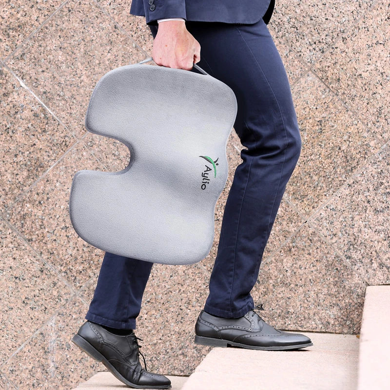 Seat Cushion for Desk Chair - Back Pain, Tailbone Relief, Coccyx, Butt, Hip Support - Ergonomic Office Chair Sciatica Car Pillow - Image 7