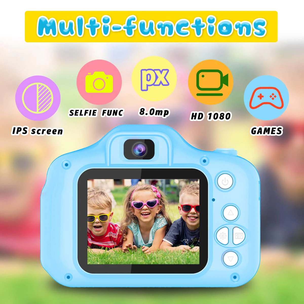 Seckton Upgrade Kids Selfie Camera, Christmas Birthday Gifts for Boys Age 3-9, HD Digital Video Cameras for Toddler, Portable Toy for 3 4 5 6 7 8 Year Old Boy with 32GB SD Card-Blue - Image 7
