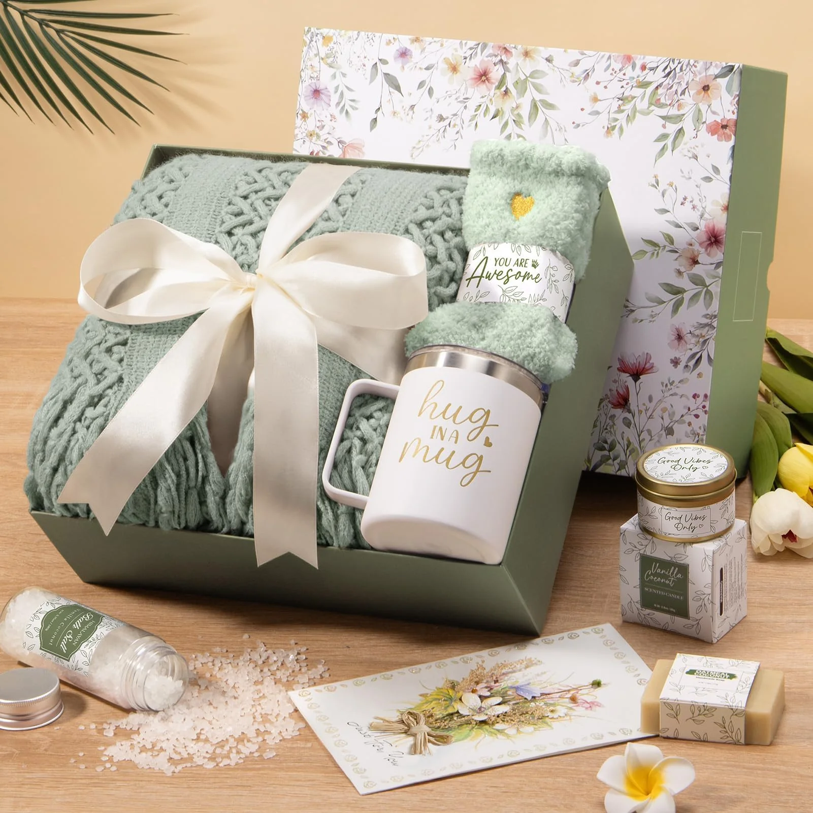 Self Care Gifts for Women Get Well Soon Gifts, Birthday Gifts for Women Care Package, Sympathy Gift Baskets Spa Gifts Set, Thinking of You Inspirational Christmas Gifts for Mom Her Friend Sister Wife - Image 7