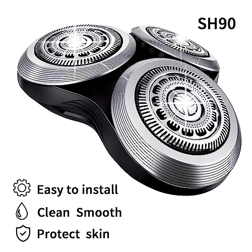 SH90 Replacement Heads for Philips Norelco Shavers Series 9000, New version of metal wheel buckle and Upgrade double-layer Precision Blades - Image 5