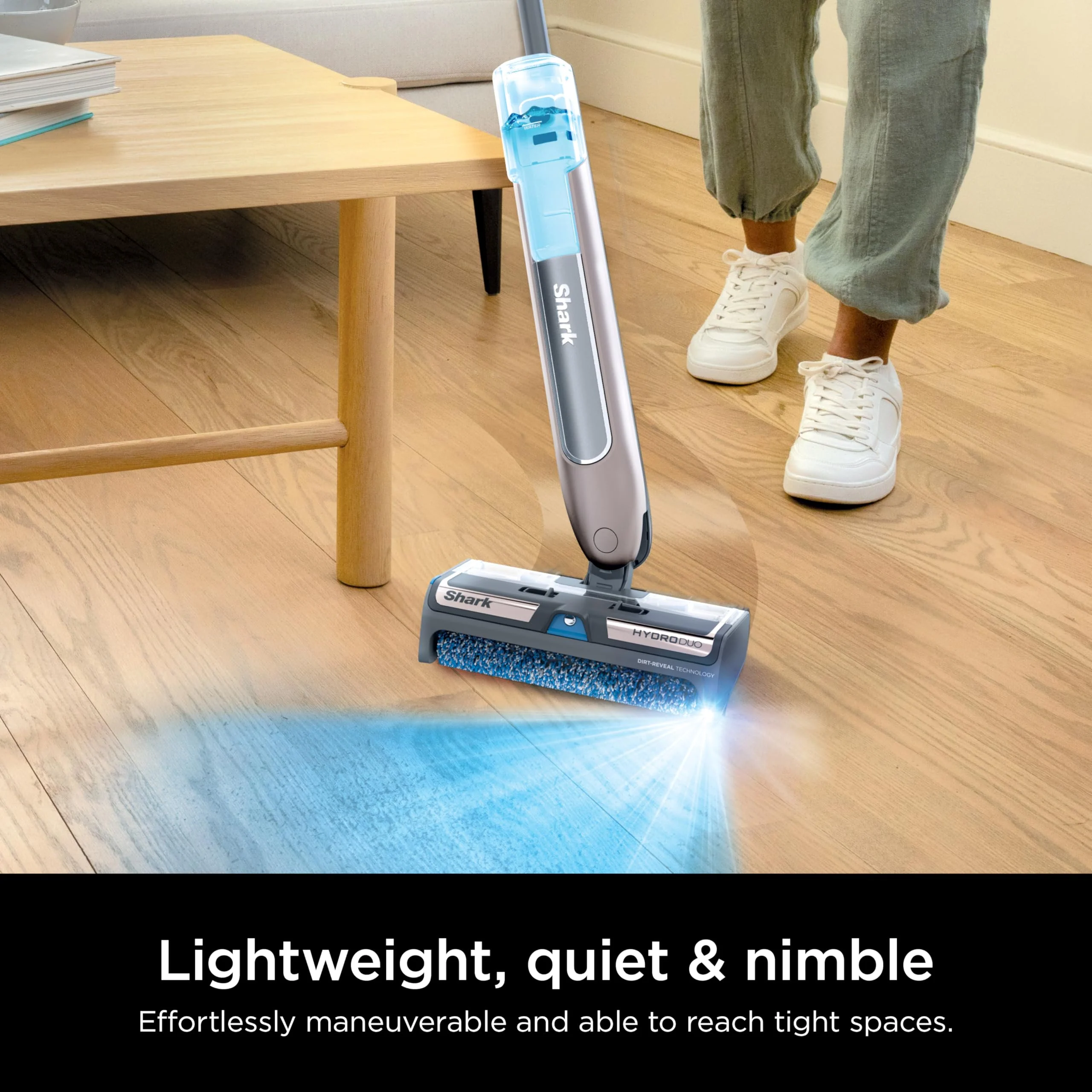 Shark WW201 HydroDuo with Dirt-Reveal Technology, Cordless, Hard Floor Cleaning System, Wet & Dry Debris Pickup, Mops & Scrubs All at Once, Hardwood, Tile, Laminate & Stone, Stone Metallic (Renewed) - Image 6