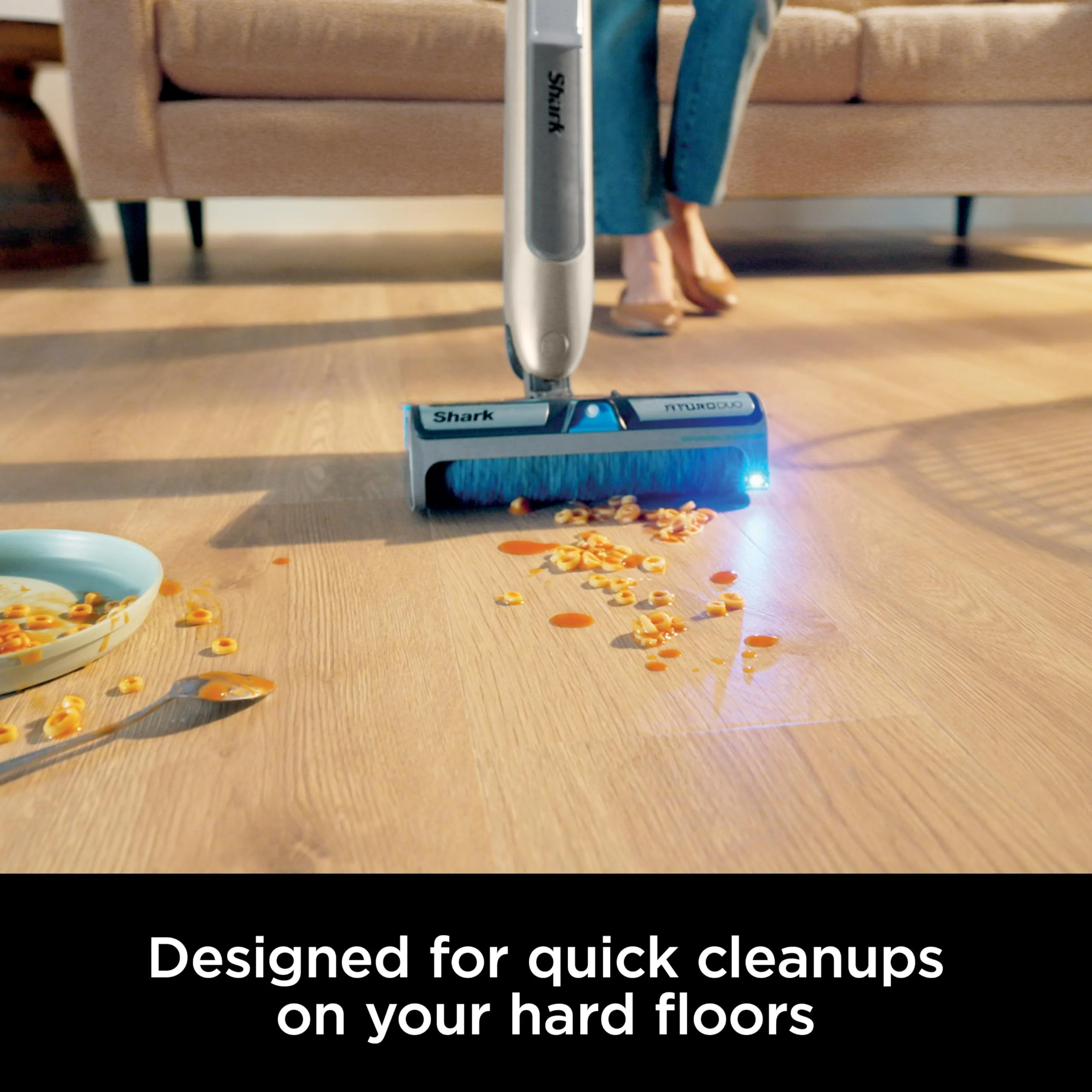Shark WW201 HydroDuo with Dirt-Reveal Technology, Cordless, Hard Floor Cleaning System, Wet & Dry Debris Pickup, Mops & Scrubs All at Once, Hardwood, Tile, Laminate & Stone, Stone Metallic (Renewed) - Image 8
