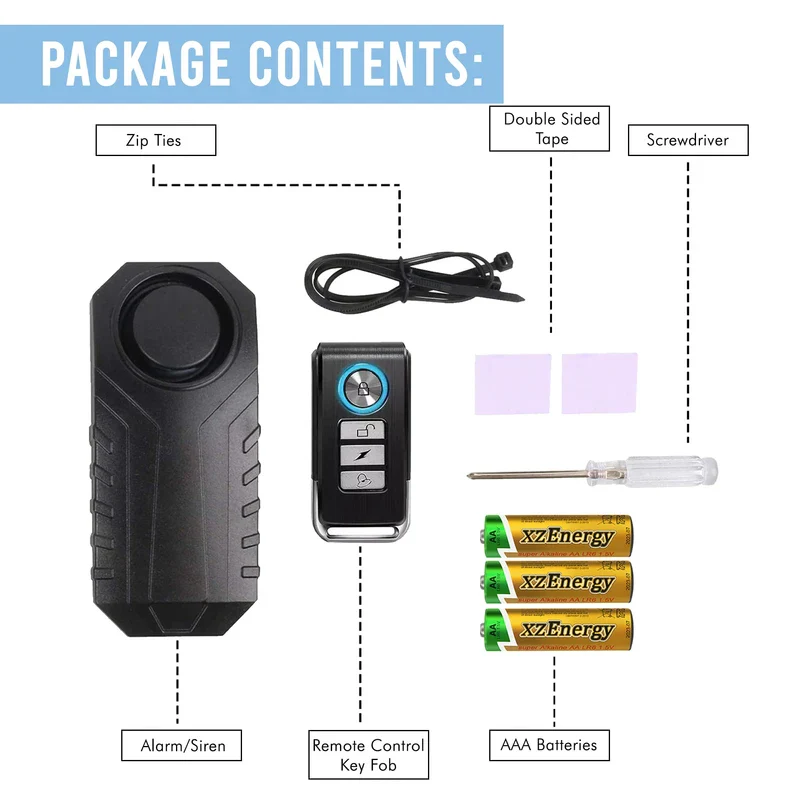 Shed Alarm Home Security Wireless | Shed Garage Lockup Summer House | Easy Self Install Waterproof Vibration Tech 113db Exceptionally Loud - Image 5