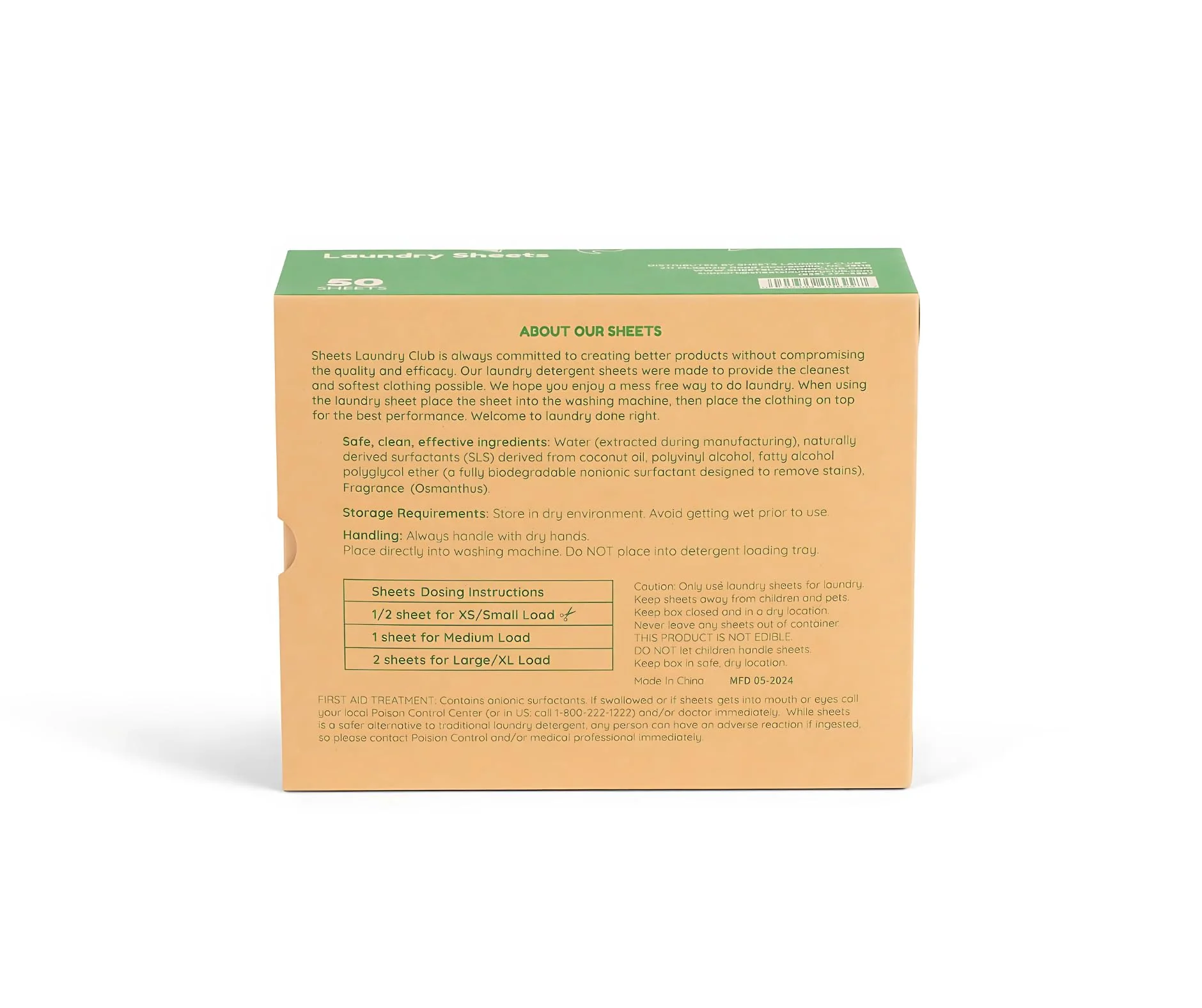 Sheets Laundry Club Laundry Detergent Sheets, 100 Loads - Fresh Linen Scent, Eco-Friendly, Quick-Dissolving Formula, Hypoallergenic, Septic Safe, Plastic-Free Packaging - 50 Sheets - Image 6