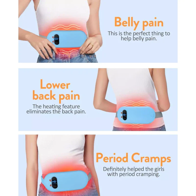 Shesangel Cordless Heating Pad for Cramps and Back Pain with 6 Heat & Massage Modes - Image 4