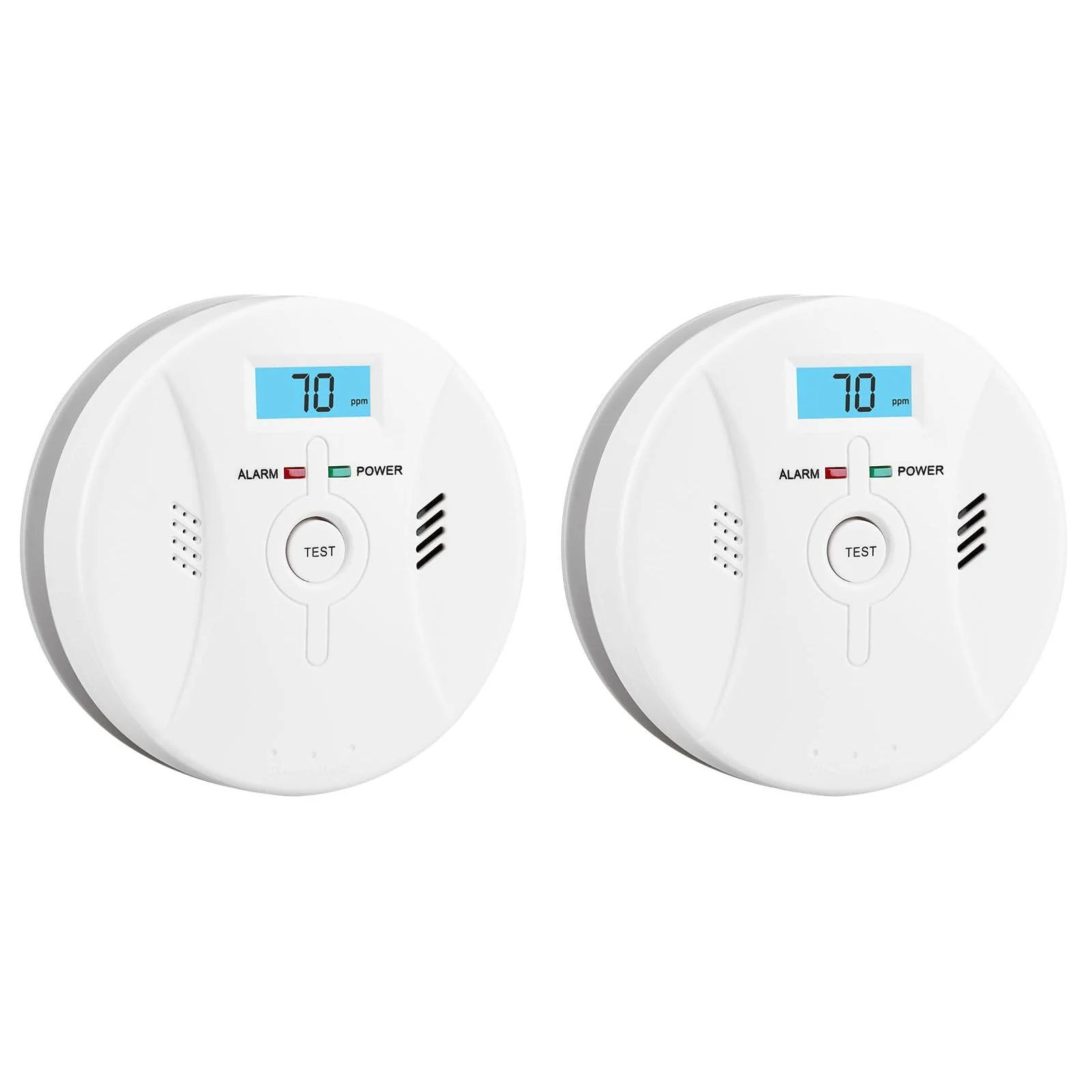 SHYEEH Smoke and Carbon Monoxide Detectors, Combination Smoke Alarm and Carbon Monoxide Detector Battery Powered, CO Detector Alarm with Sensitive Sensor, Sound Warning and LCD Display, CDR-803