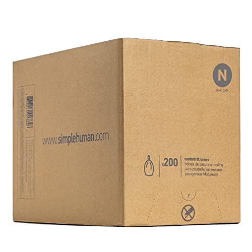 simplehuman Code N 200 Count, Genuine Custom Fit Liners, Drawstring Trash Bags, 30 Liter / 8 Gallon, White - Image 4