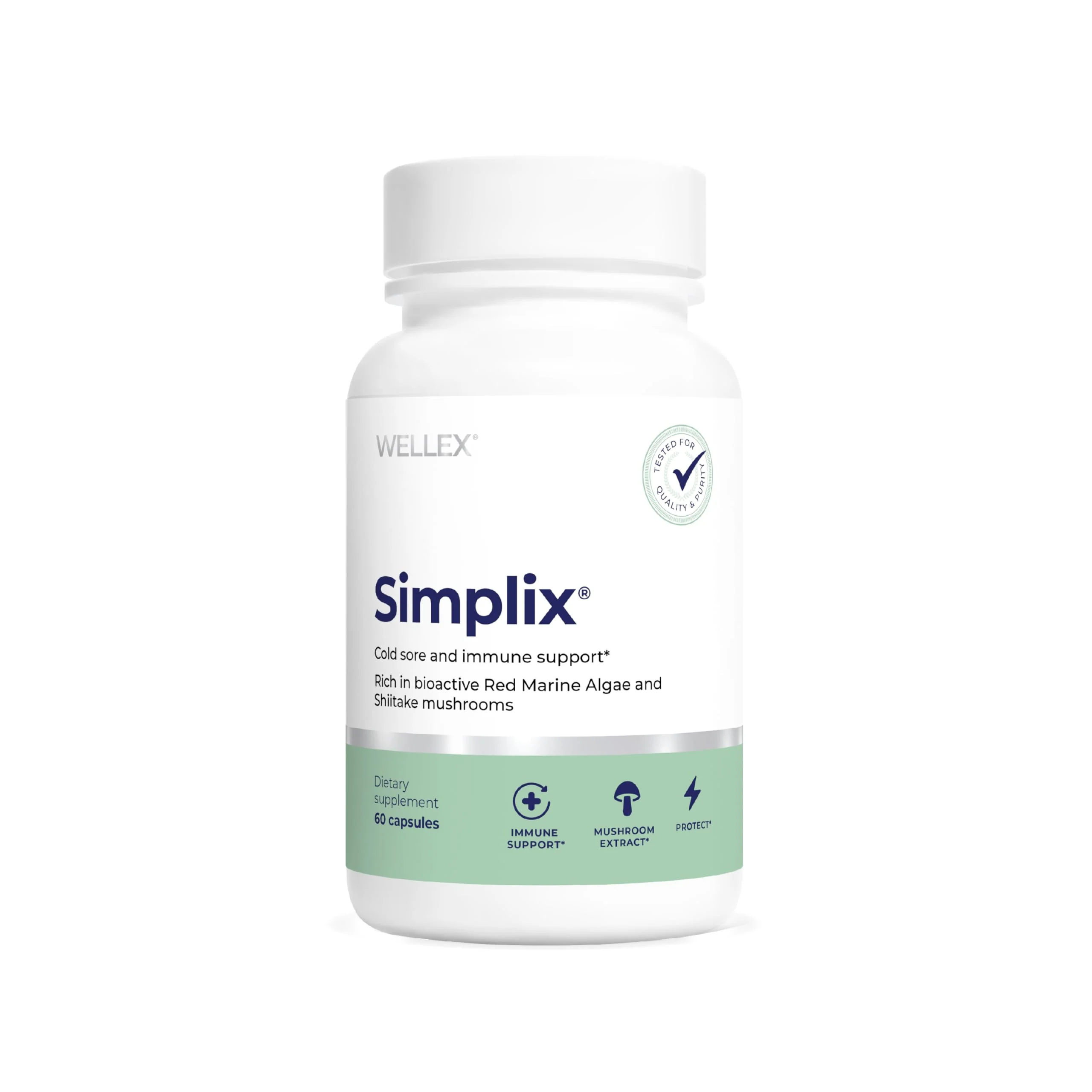 Simplix | Natural Supplement to Strengthen The Immune System | Respond to Outbreaks | Source of Highly Researched Mushroom & Seaweed Polysaccharides 60 Veggie Capsules (1 Pack)