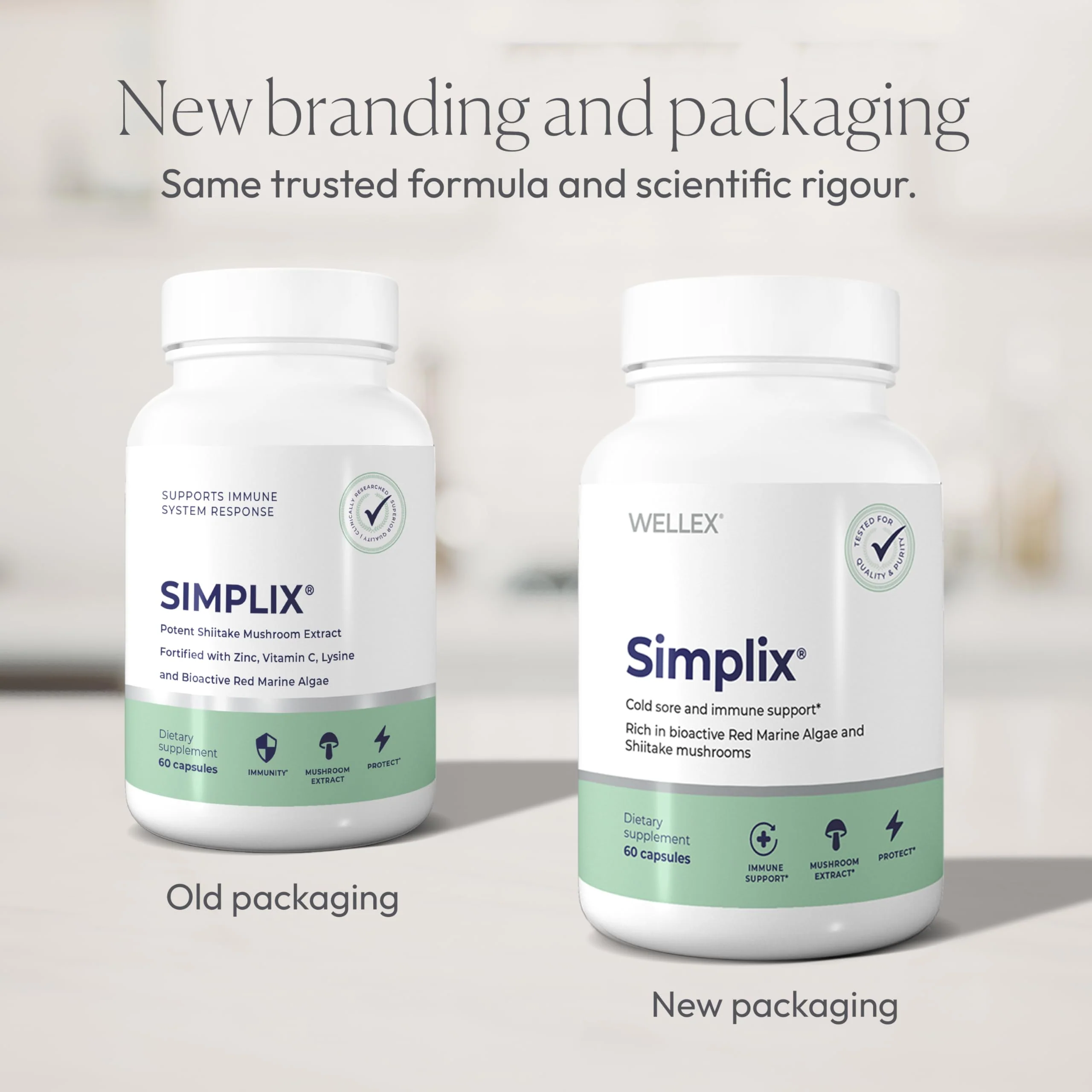 Simplix | Natural Supplement to Strengthen The Immune System | Respond to Outbreaks | Source of Highly Researched Mushroom & Seaweed Polysaccharides 60 Veggie Capsules (1 Pack) - Image 4