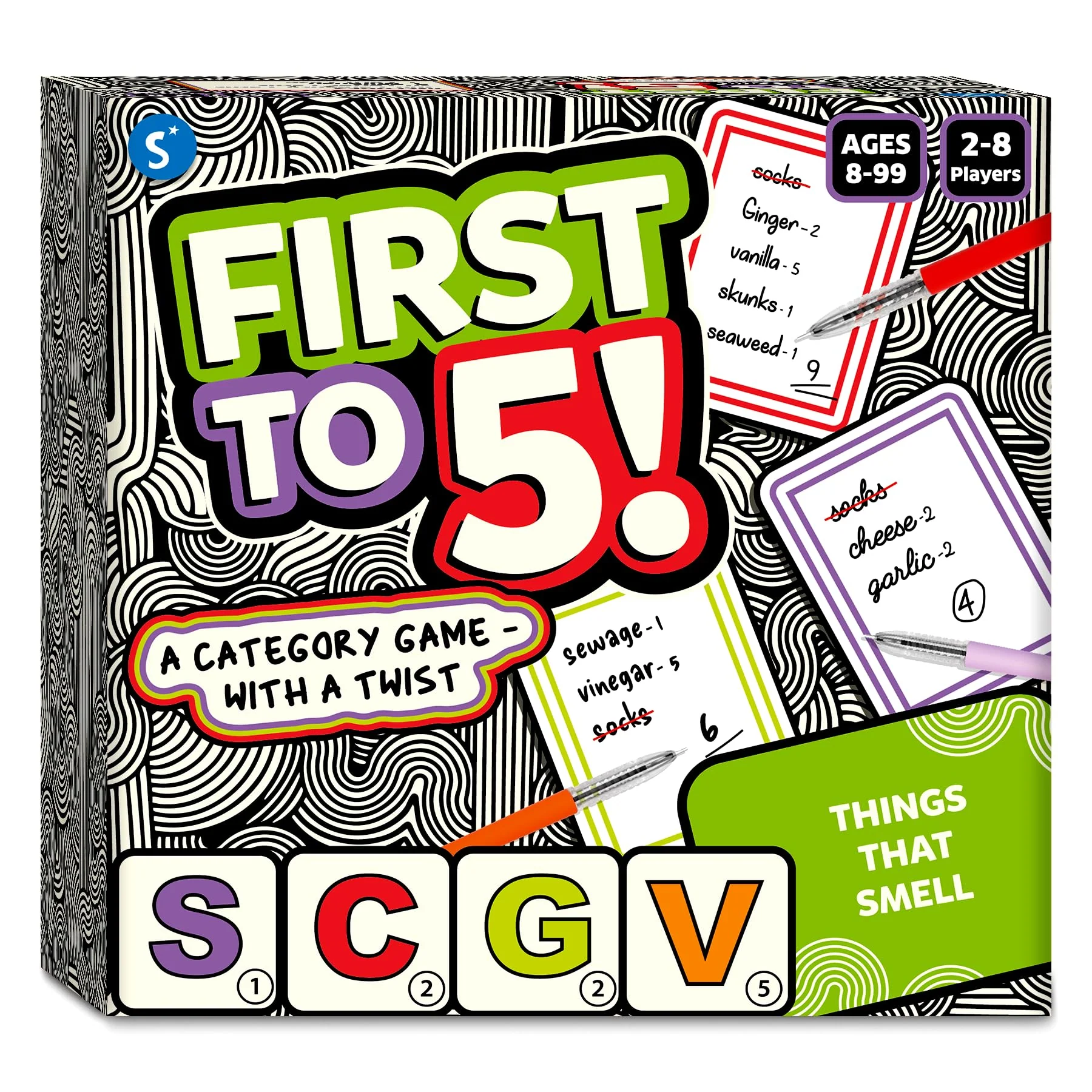 Skillmatics Board & Card Game - First to 5, Category Game with a Twist, Quick Thinking, Perfect for Parties, Christmas, Family Game Nights, Gifts for Kids, Teens, Adults, Ages 8, 9, 10 & Up - Image 2