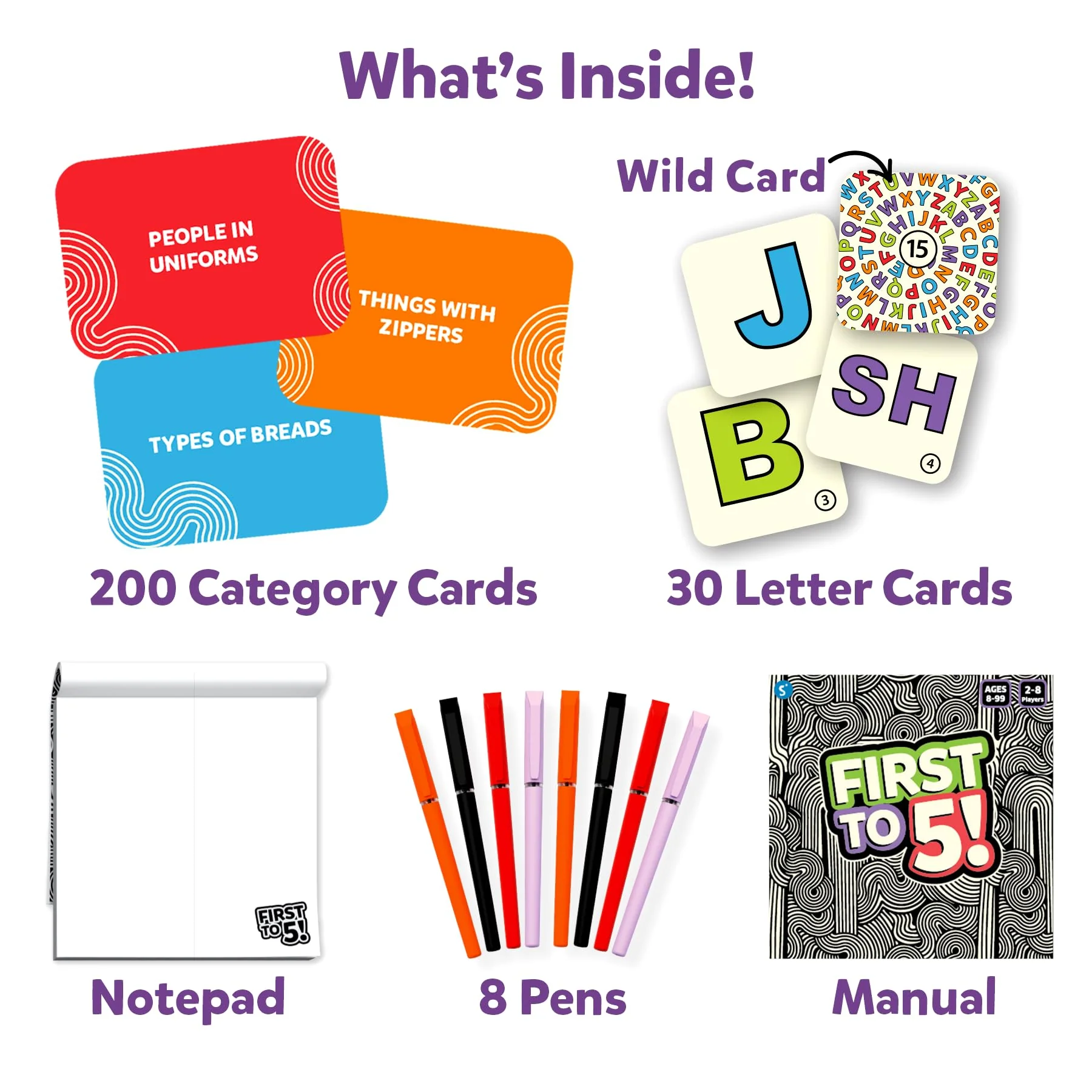 Skillmatics Board & Card Game - First to 5, Category Game with a Twist, Quick Thinking, Perfect for Parties, Christmas, Family Game Nights, Gifts for Kids, Teens, Adults, Ages 8, 9, 10 & Up - Image 4