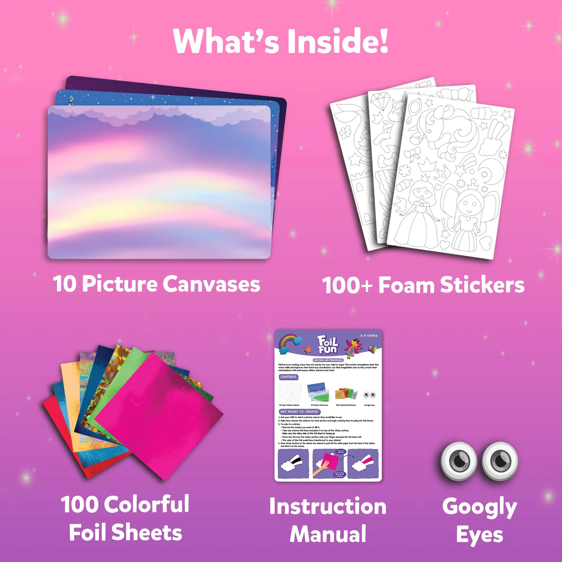 Skillmatics Foil Fun - Unicorns & Princesses, No Mess Art for Kids, Craft Kits & Christmas Fun Supplies, DIY Creative Activity, Travel Toys, Gifts for Ages 4, 5, 6, 7, 8, 9 - Image 7