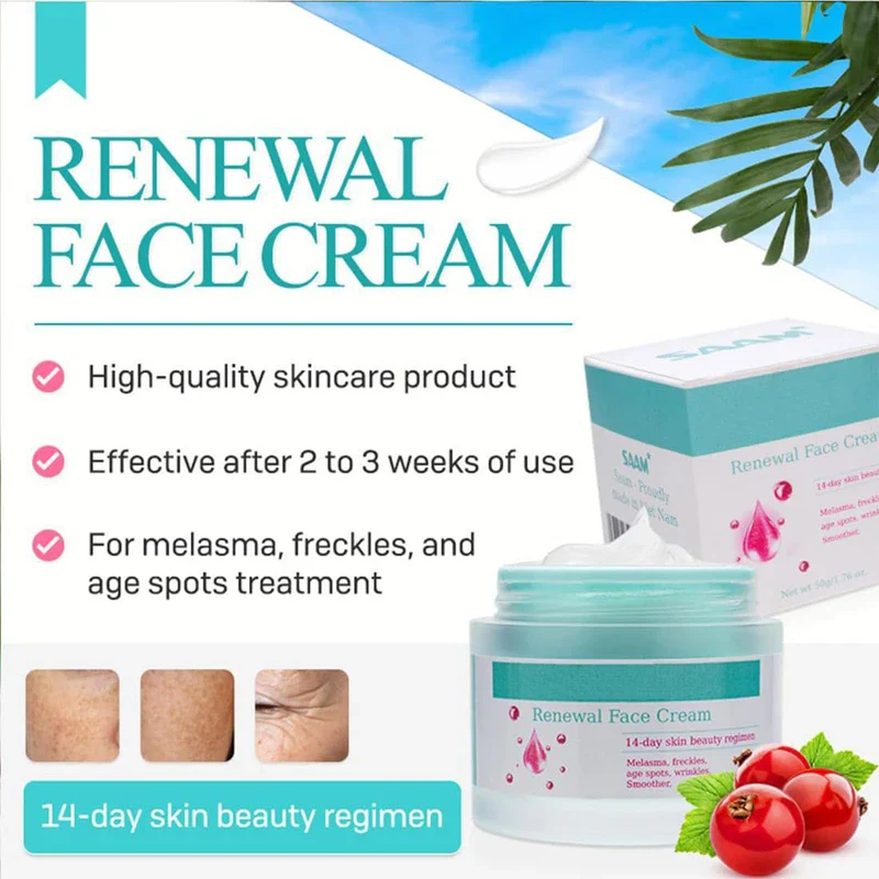 Skin Renewal Face Cream, Melasma Cream, Pigmentation Removal Cream, Dark Spot Remover For Face, Spot Cream For Men & Women - Corrector For Age Spots Sun Spots Freckles Melasma Brown Spots - Image 2