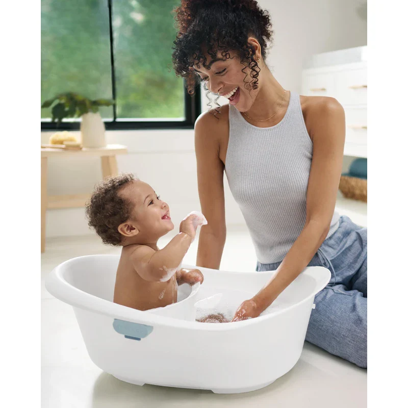 Skip Hop Baby Bath Tub 4-in-1 Grow with Baby Infant to Toddler , White - Image 5