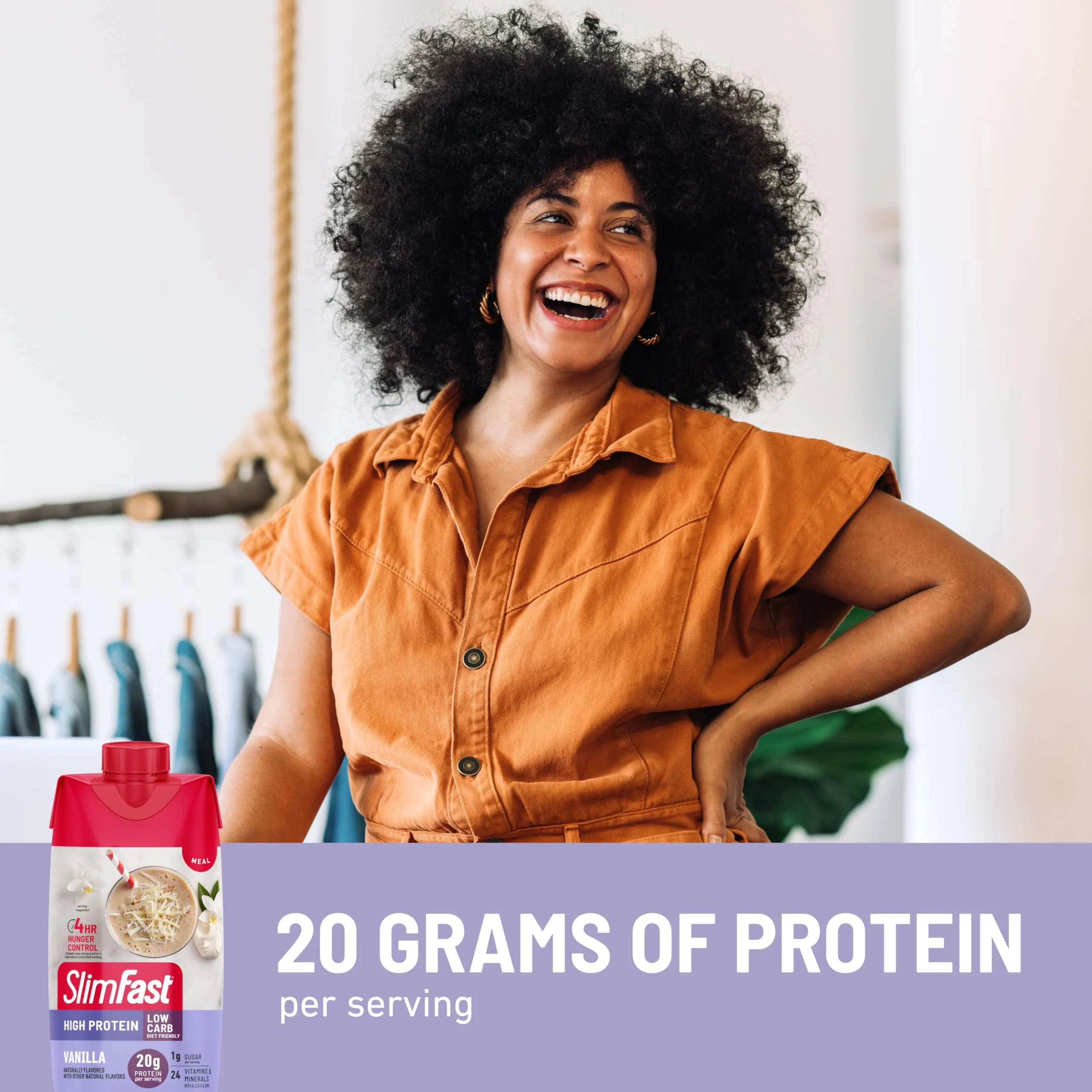 SlimFast Protein Shake, Vanilla- 20g Protein, Meal Replacement Shake Ready to Drink, High Protein with Low Carb and Low Sugar, 24 Vitamins and Minerals, 12 Count (Pack of 1) (Packaging May Vary) - Image 8