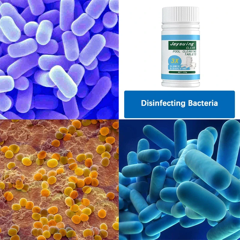 Slow Dissolving Chlorine Tablets for Swimming Pools, Pool Cleaning Tablet, Pool Chlorine Tablets, Chlorine Tabs, Pool, Multifunctional Chlorine Tablets, Pool Accessories, Cleaning Limescale Avoidance - Image 3
