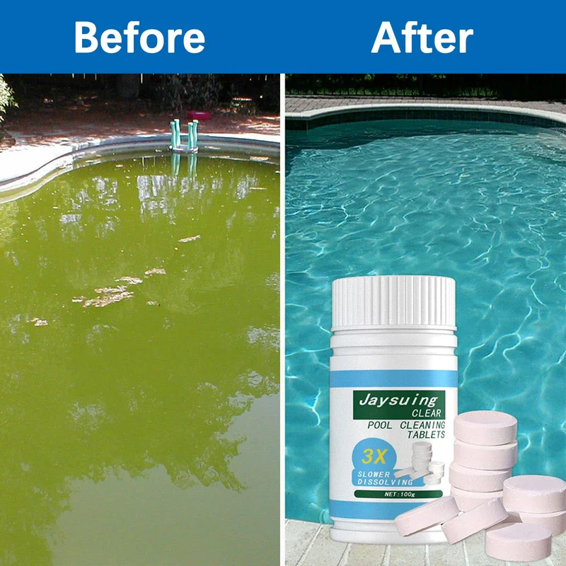 Slow Dissolving Chlorine Tablets for Swimming Pools, Pool Cleaning Tablet, Pool Chlorine Tablets, Chlorine Tabs, Pool, Multifunctional Chlorine Tablets, Pool Accessories, Cleaning Limescale Avoidance - Image 4