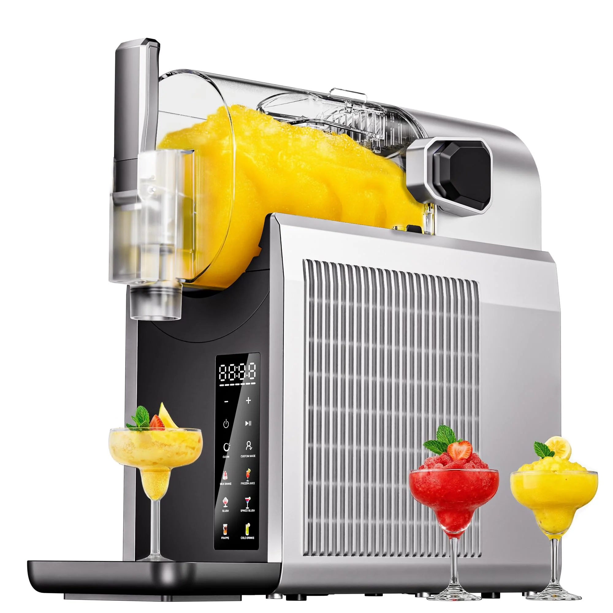 Slushie Machine, EASTPUS 68oz No Ice Needed, Frozen Drink & Soft Serve Maker, Rapid Freeze, 6 Presets, Self-Cleaning – For Slushies, Margaritas, Smoothies, Milkshakes, Frappés & More (2025 Version)