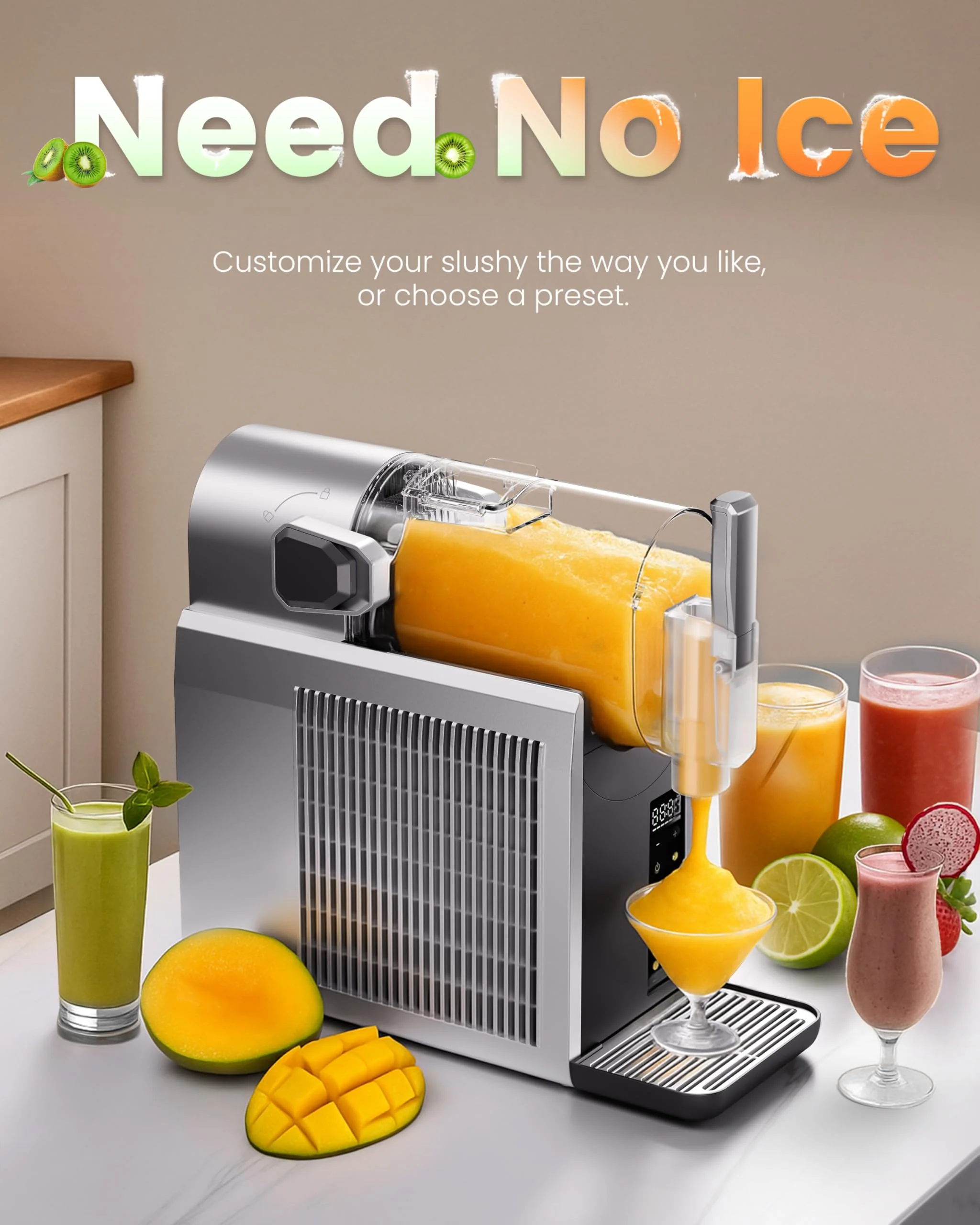Slushie Machine, EASTPUS 68oz No Ice Needed, Frozen Drink & Soft Serve Maker, Rapid Freeze, 6 Presets, Self-Cleaning – For Slushies, Margaritas, Smoothies, Milkshakes, Frappés & More (2025 Version) - Image 6