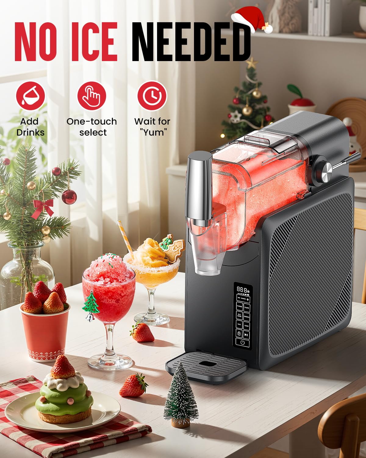 Slushie Machine No Ice Needed 68oz, Slushy Machine for Home with LED Display and 5 Preset Modes, Auto-Clean, Frozen Drink Maker Perfect for Margarita,Frappés, Cocktail Smoothie, Milkshake and More - Image 9