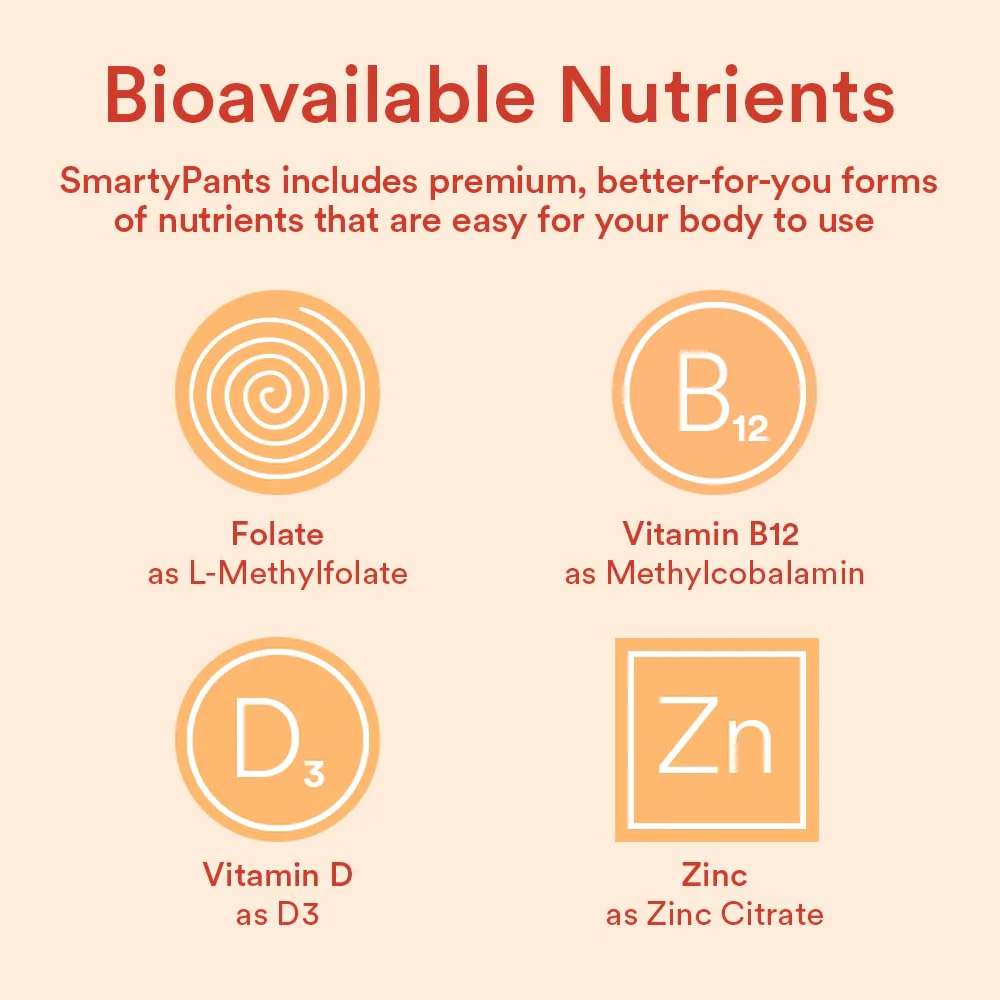 SmartyPants Kids Multivitamin Gummies: Omega 3 Fish Oil (EPA/DHA), Vitamin D3, C, Vitamin B12, B6, A, K & Zinc for Immune Support, Biotin, Gluten Free, Three Fruit Flavors, 120 Count (30 Day Supply) - Image 5