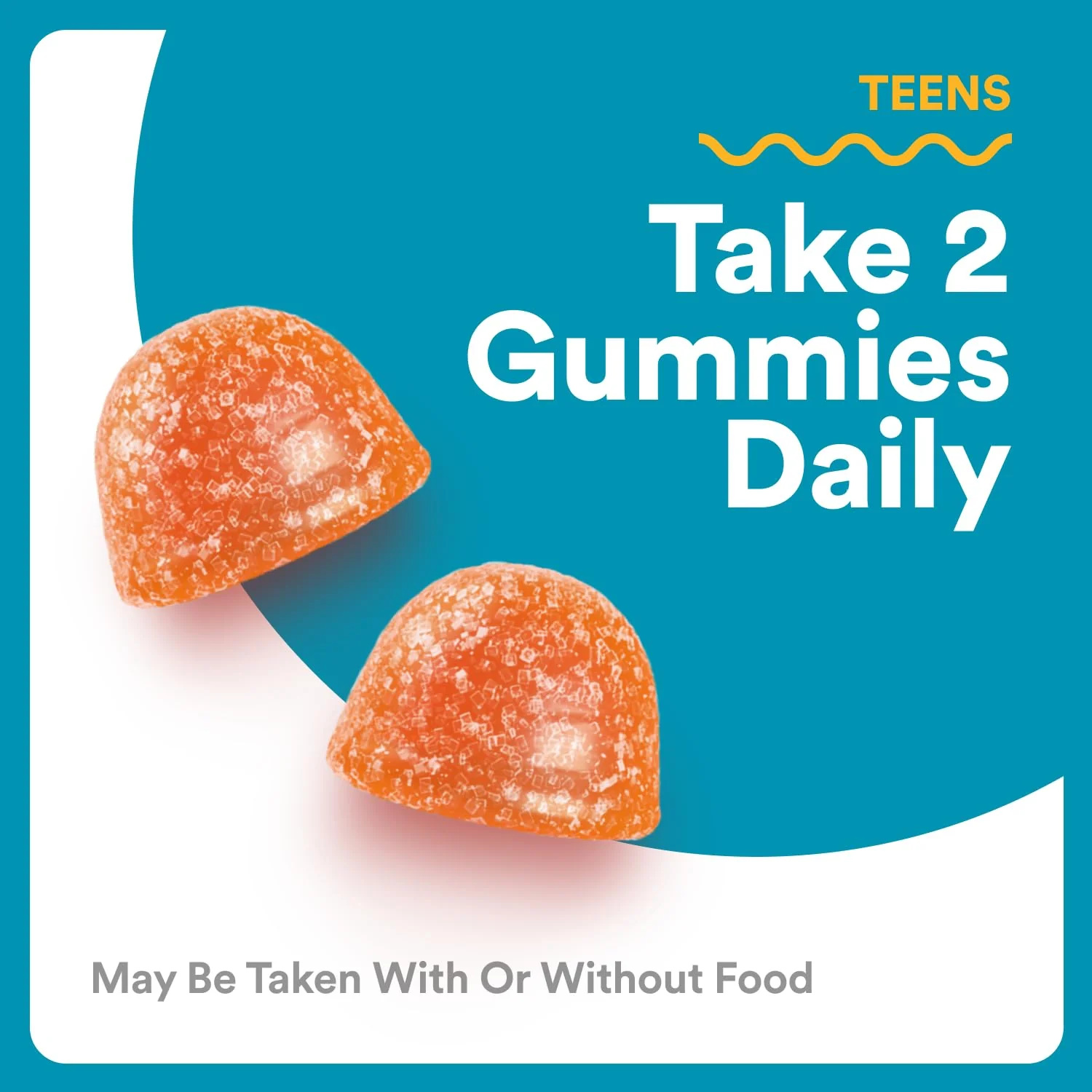 SmartyPants Teen Guy Multivitamin Gummies - Improved Formula: Omega 3 (DHA/EPA), Vitamin D3, C, Vitamin B12, B6, A, K & Zinc, Folate, Gluten Free, Fruit Flavor, 60 Count (30 Day Supply) - Image 8