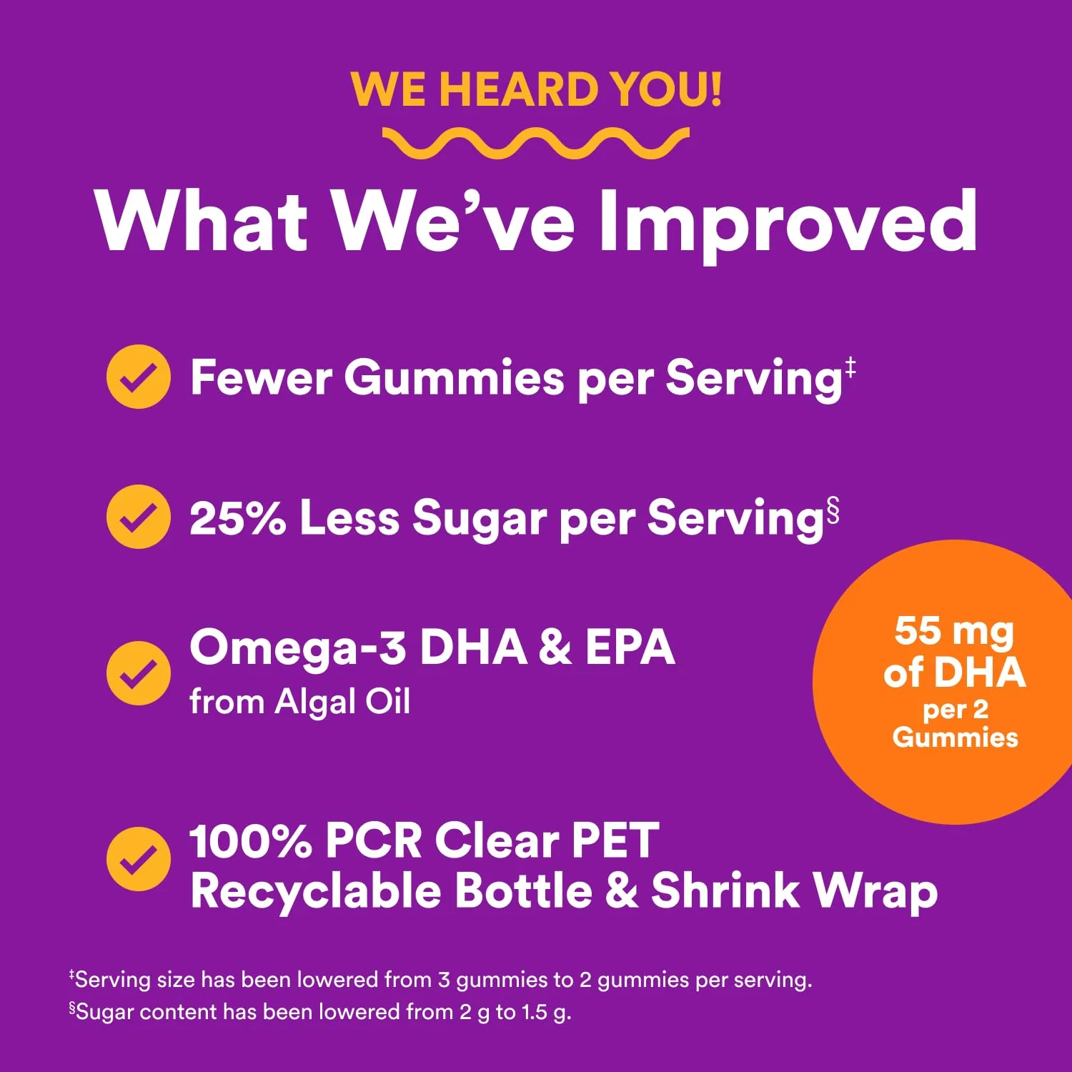 SmartyPants Toddler Multivitamin Gummies - Improved Formula: Omega 3 (DHA/EPA), Vitamins D3, C, Vitamin B12, B6, A, K & Zinc, Biotin, Gluten Free, Three Fruit Flavors, 60 Count (30 Day Supply) - Image 13