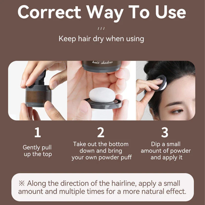 Smimvp Veinsgrain Hair Color, Veinsgrain Root Coverup, Veinsgrain Hair Powder, Veinsgrain Hair Touch Up, Veinsgrain Hairline Shadow Powder, Veins Grain Root Cover Up, Veins Grain Hair Powder-02 Auburn - Image 6