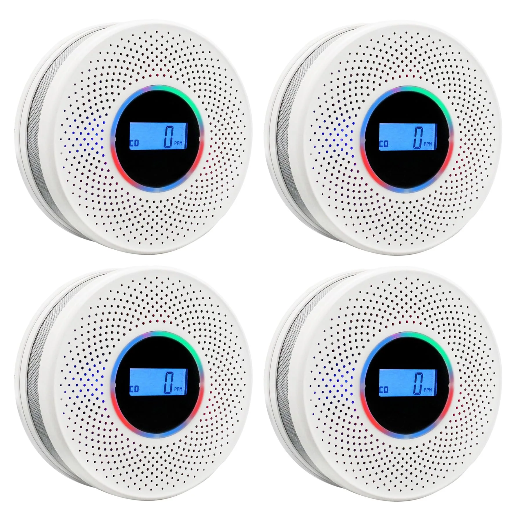 Smoke Detector Carbon Monoxide Detector Combo with Digital Display and Sound Light Alarm, 2-in-1 Smoke & CO Alarm with Battery Operated for Home, Travel or RV