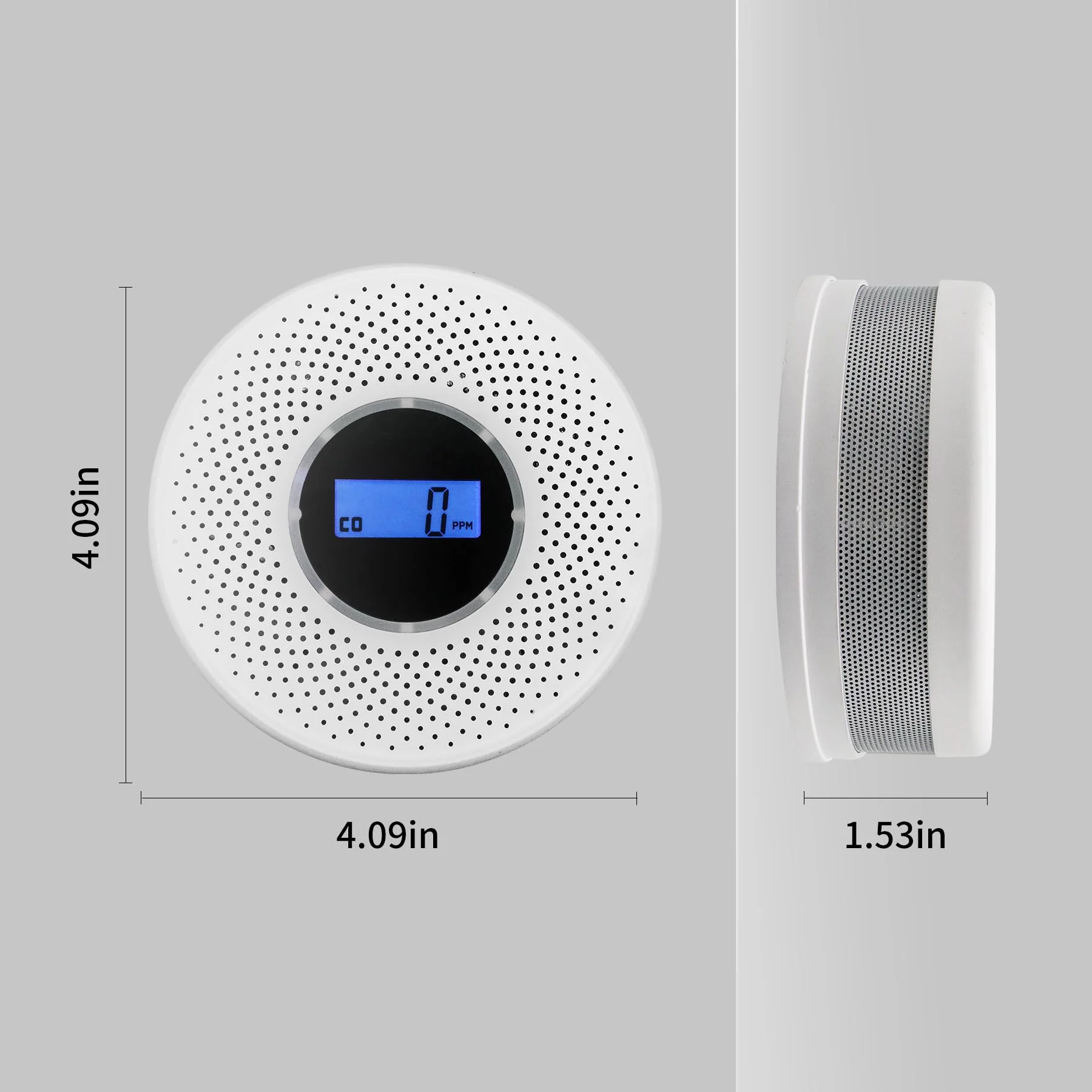 Smoke Detector Carbon Monoxide Detector Combo with Digital Display and Sound Light Alarm, 2-in-1 Smoke & CO Alarm with Battery Operated for Home, Travel or RV - Image 7
