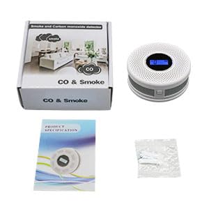 Smoke Detector Carbon Monoxide Detector Combo with Digital Display and Sound Light Alarm, 2-in-1 Smoke & CO Alarm with Battery Operated for Home, Travel or RV - Image 2