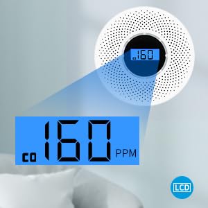 Smoke Detector Carbon Monoxide Detector Combo with Digital Display and Sound Light Alarm, 2-in-1 Smoke & CO Alarm with Battery Operated for Home, Travel or RV - Image 8