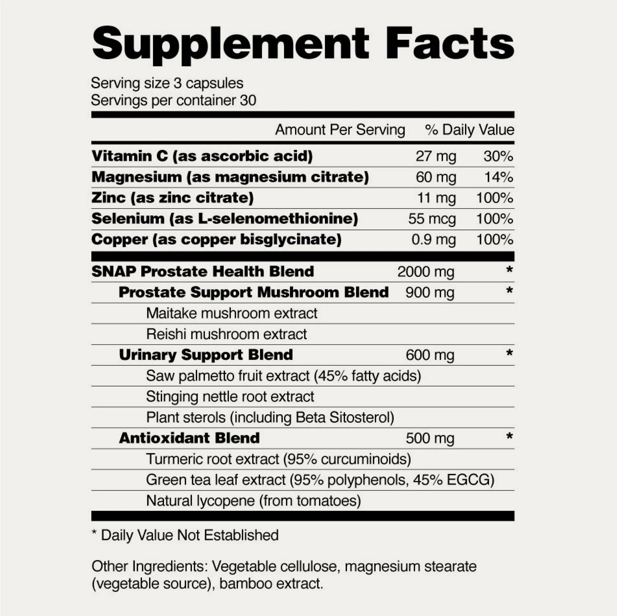 Snap Supplements Prostate Health Support Supplement Bundle with Nitric Oxide Booster – 90 Capsules & 90 Capsules - Image 3