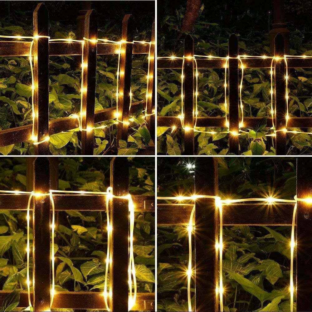 Solar Rope Light 3 Pack 39 FT 100 LEDs IP65 Waterproof Outdoor LED ‎Solar Outdoor Lights for Party Garden Yard Home Wedding Christmas Halloween Holiday Tree Decoration Lighting(3 Pack) - Image 8