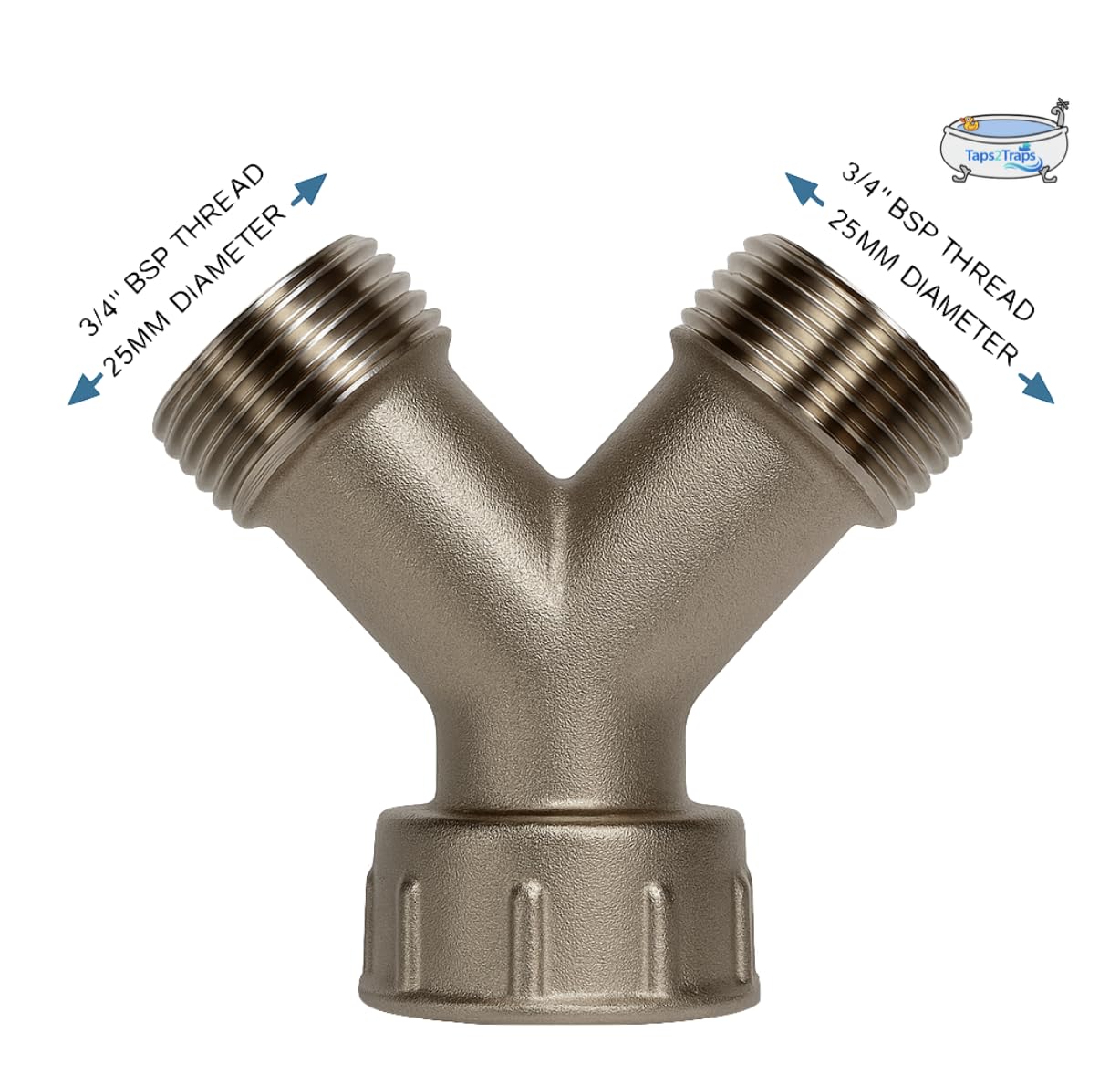 Solid Brass Nickel Plated Washing Machine Y Piece Connector, Highly Recommended Over Plastic/PVC YPiece - Image 5