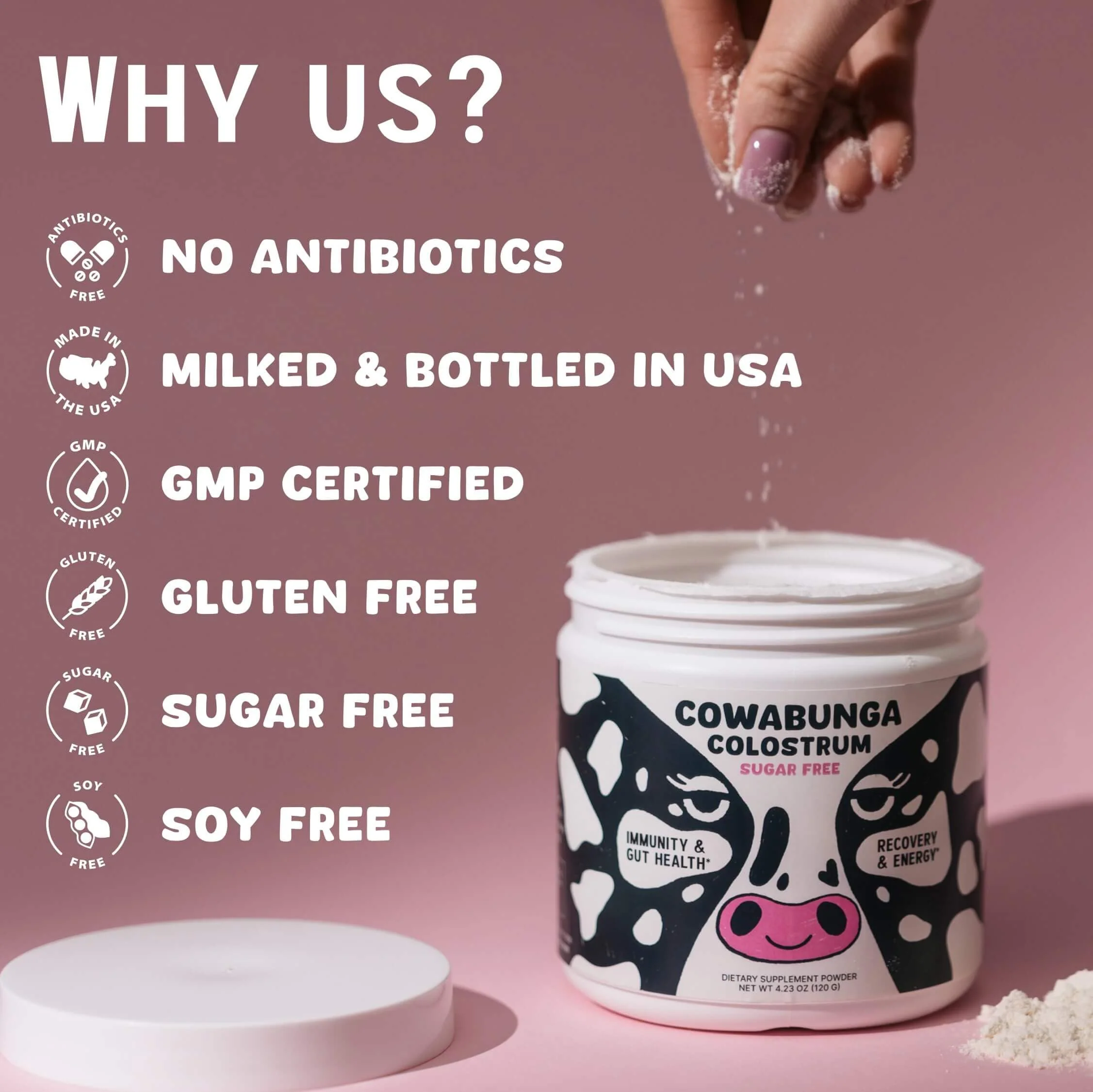 SonoHealth Cowabunga Colostrum - Premium, Pure & Unaltered Colostrum Powder Supplement - for Immune Support, Gut Health, Muscle Recovery & Wellness - Kosher & Halal Certified Calostro - Image 9