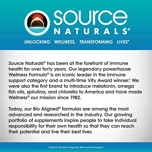 Source Naturals Wellness Formula Bio-Aligned Vitamins & Herbal Defense - Immune System Support Supplement & Immunity Booster* - 180 Tablets - Image 2