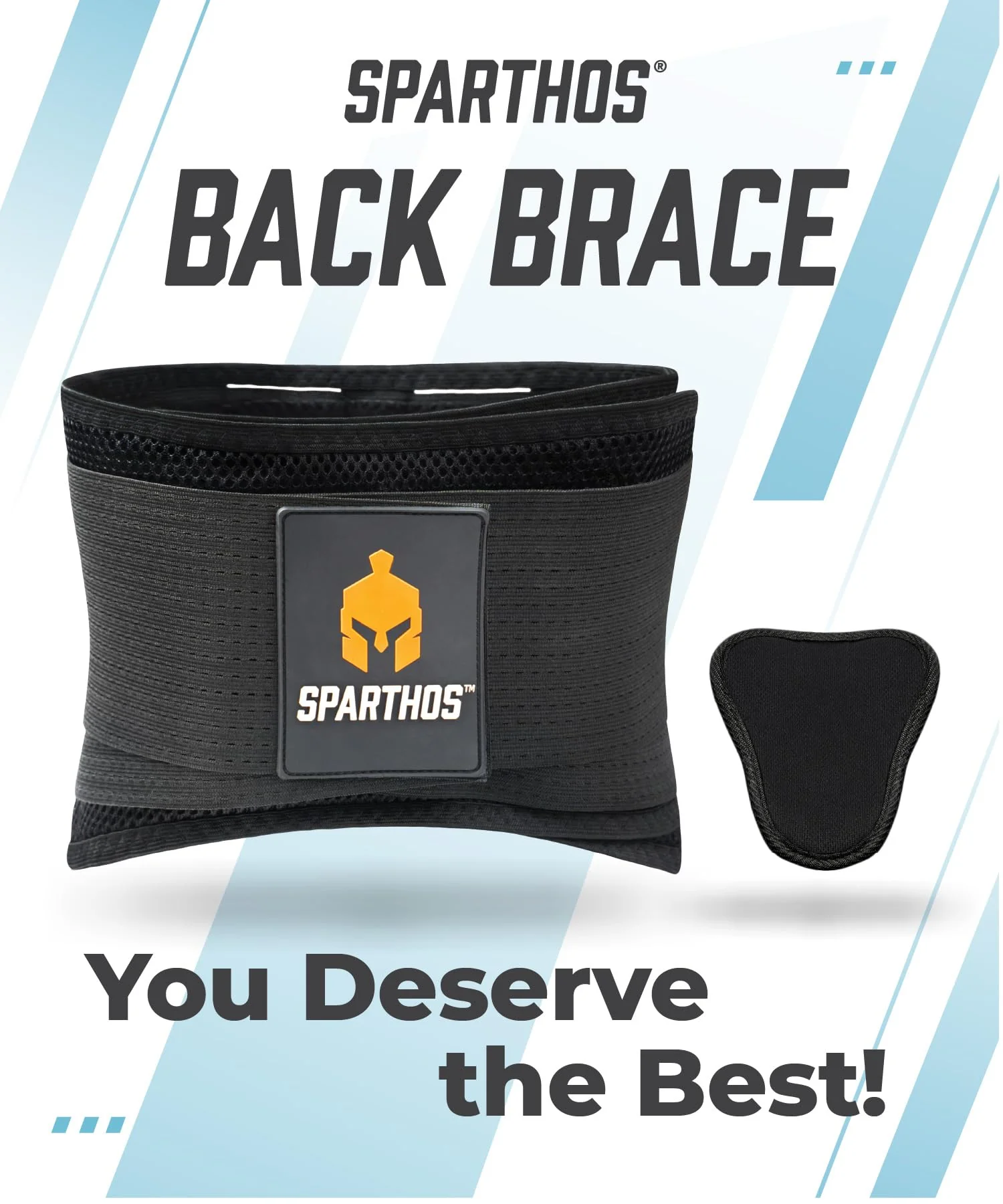 Sparthos Back Brace for Lower Back Pain - Immediate Relief from Sciatica, Herniated Disc, Scoliosis - Breathable Design With Lumbar Support Pad - For Home & Lifting At Work - For Men & Women - (XL) - Image 2