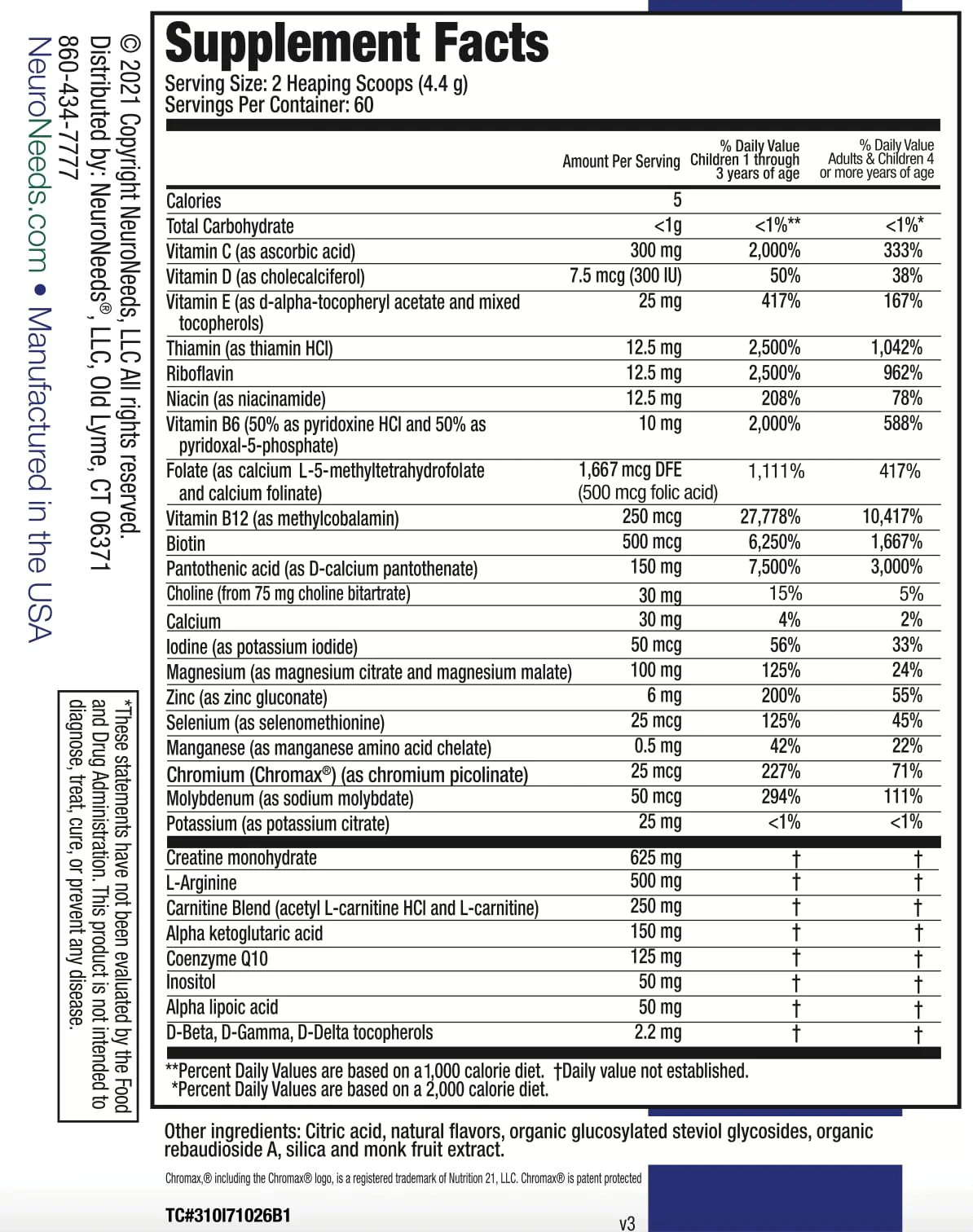 SpectrumNeeds® by NeuroNeeds – Comprehensive Nutritional Supplement with 33 Active Ingredients – Lemon Flavor - Image 2