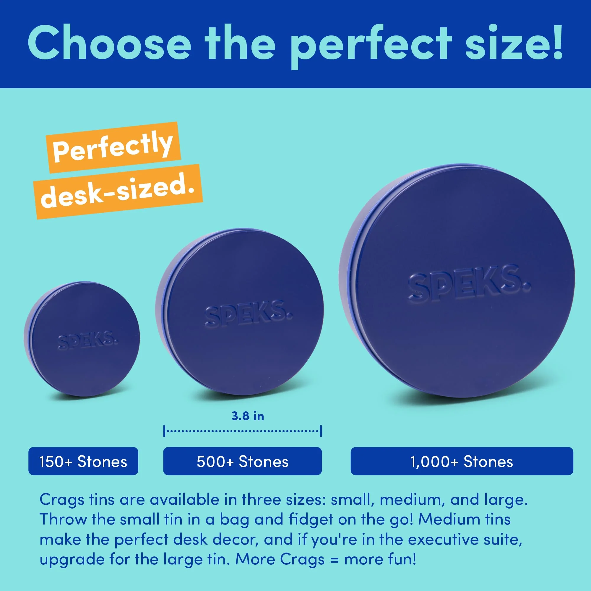 Speks Crags Ferrite Putty, 500+ Ferrite Stones in a Tin, Fidget Toy for Adults & Teens 14+, Desk Toy for Office, Christmas Gift, Holiday Stocking Stuffer, Stress Relief Present | Matte Indigo, Medium - Image 7