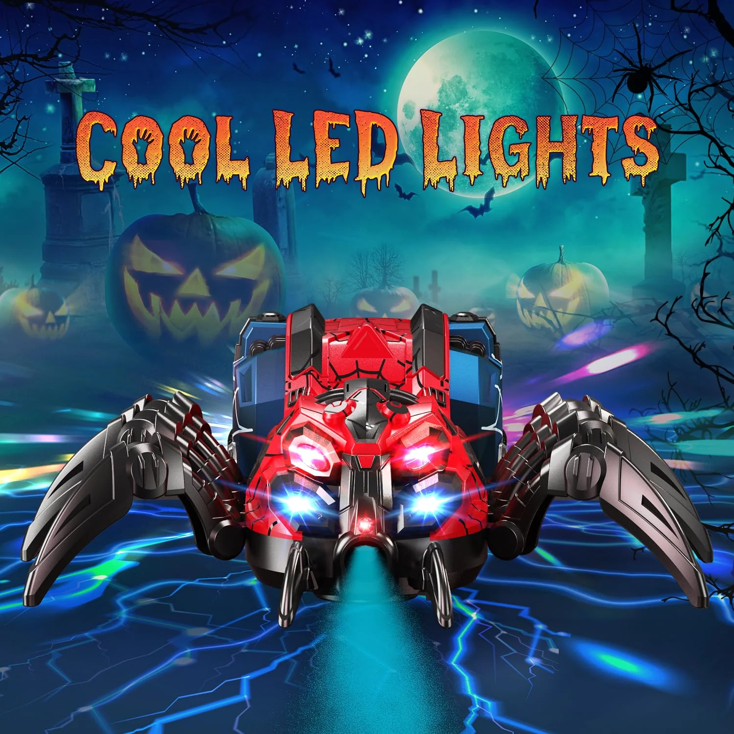 Spider Toys for Boys 4-6, 5-7, 8-12+, Remote Control Spider Robot Toy with 2.4 GHz Remote Controller, RC Robot Spider with Spray/Lights/Music, Realistic Spider Gift for Kids Boys, Halloween, Christmas - Image 7