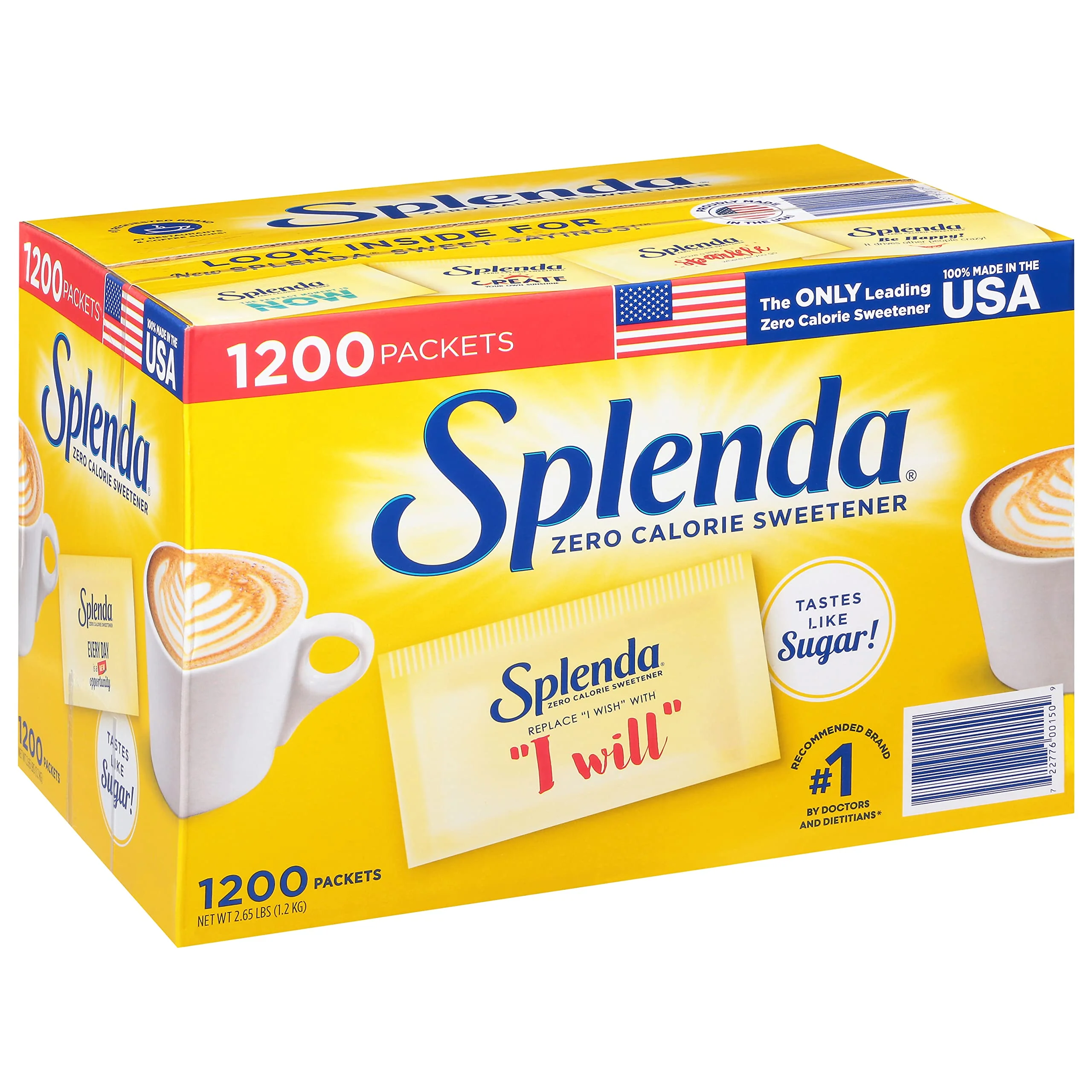 SPLENDA No Calorie Sweetener, Single-Serve Packets (1200 Count) - Image 3
