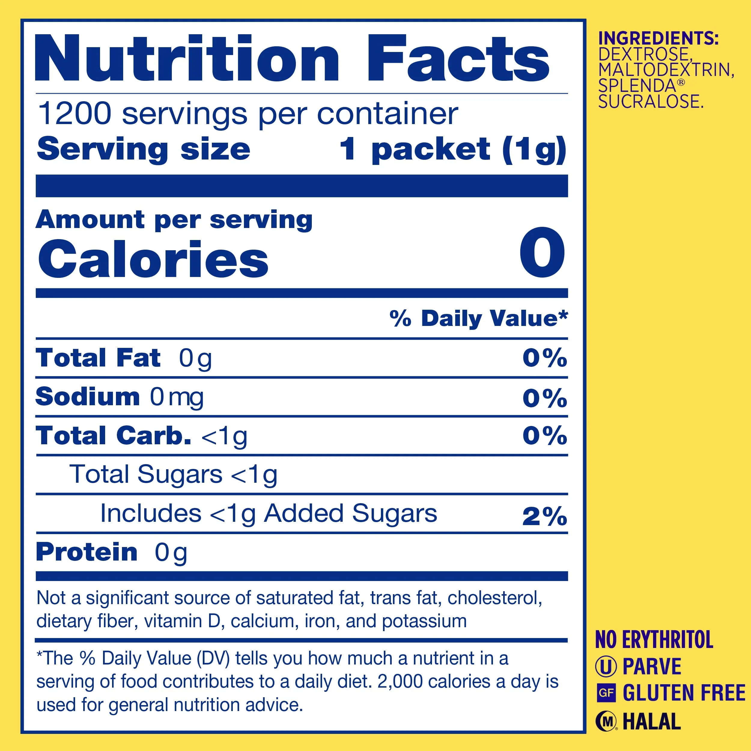 SPLENDA No Calorie Sweetener, Single-Serve Packets (1200 Count) - Image 8