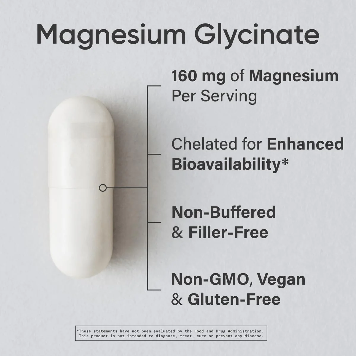 Sports Research® Magnesium Glycinate - Supports Restful Sleep & Enzymatic Processes - 160 mg Chelated Magnesium - Vegan Capsule - 90 Count - Image 8